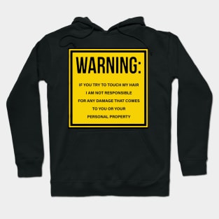 Warning Do Not Touch My Hair Hoodie